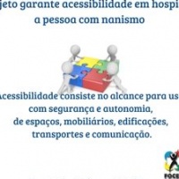 Projeto garante acessibilidade em hospitais a pessoa com nanismo