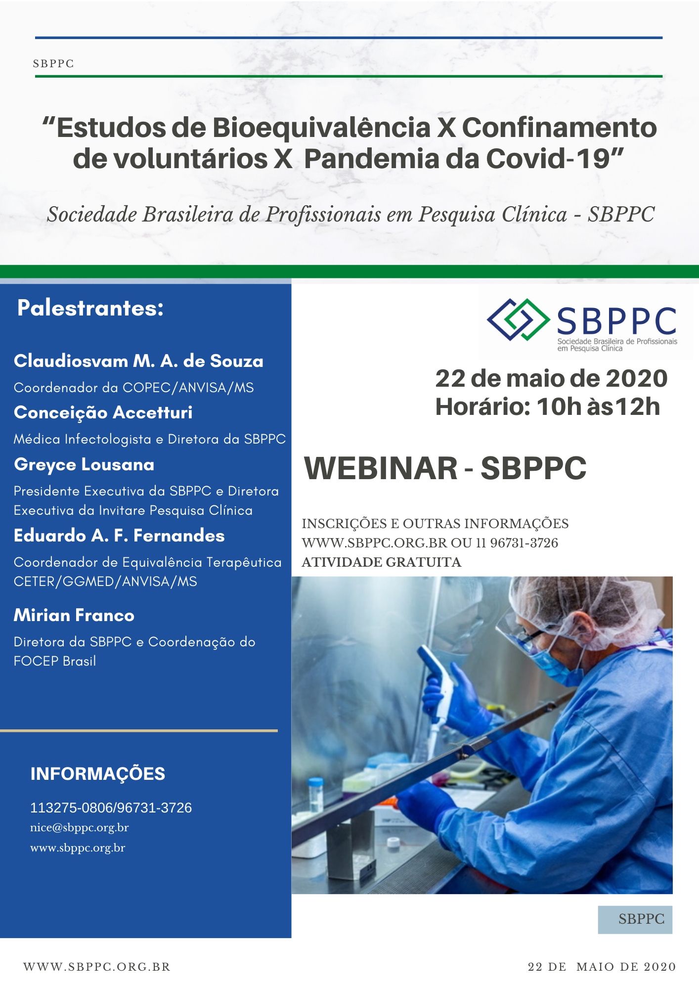 Estudos de Bioequivalencia X Confinamento de voluntarios X Pandemia da Covid19